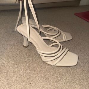 Chic Cream Strappy Heels